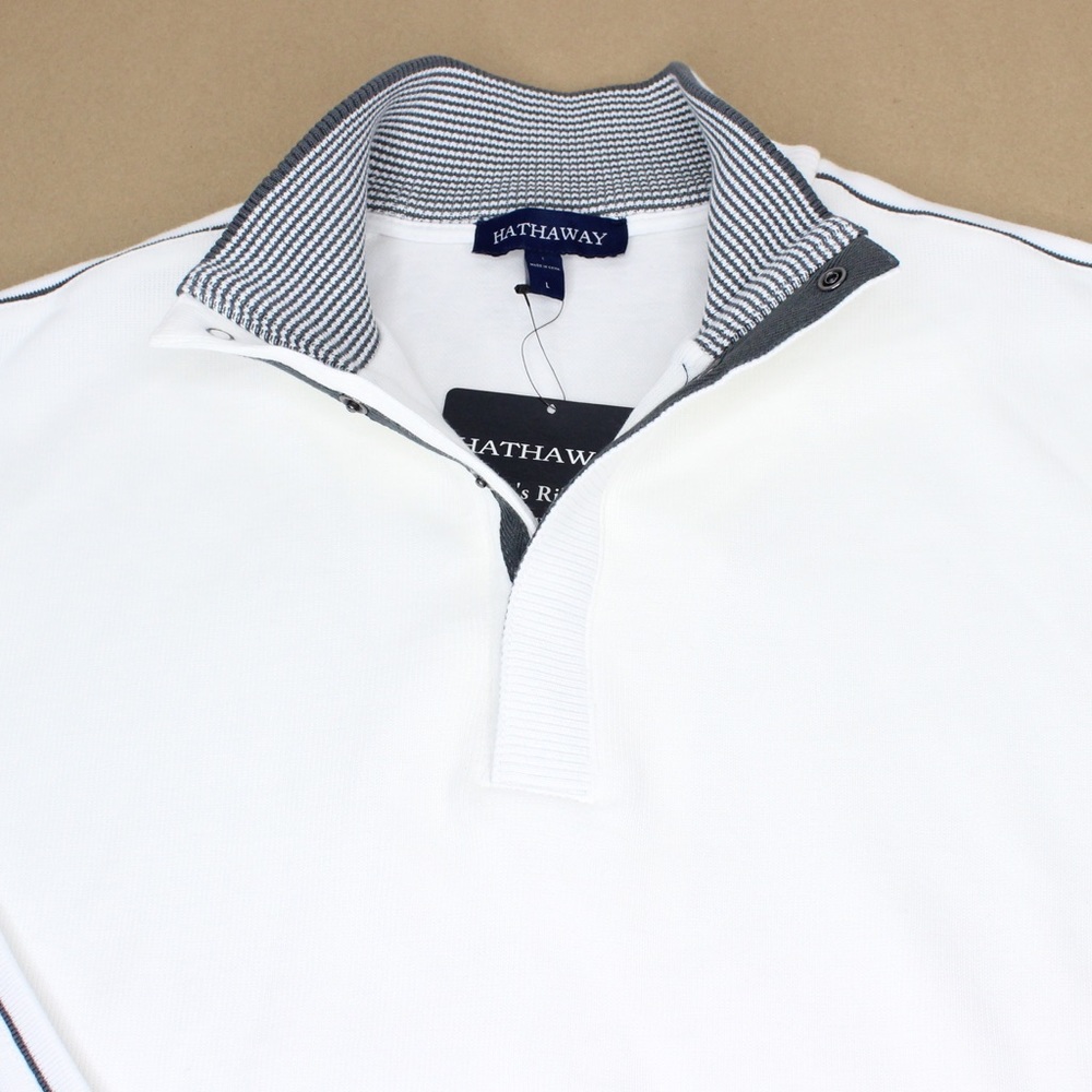 Hathaway Ribbed knit sweater cream color Large